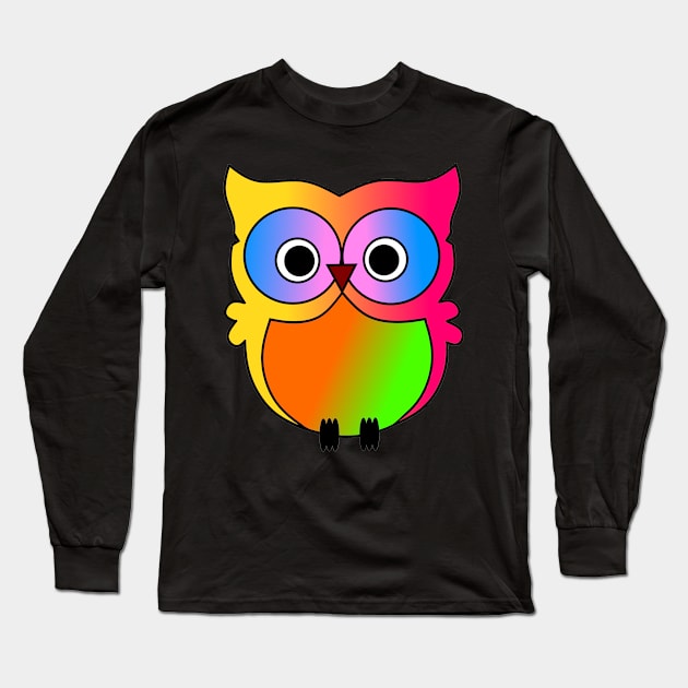 Cute colorful owl Long Sleeve T-Shirt by sparklefashionstores